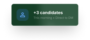 Notification showing three new candidates available this morning